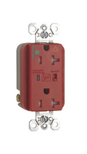 Tamper-Resistant Isolated Ground Surge Protective Duplex Receptacle, Red Tamper-Resistant Isolated Ground Surge Protective Duplex Receptacle, Red