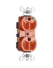 Tamper-Resistant Isolated Ground Hospital Grade Receptacle, Back and Side Wire, 15A, 125V, Orange Tamper-Resistant Isolated Ground Hospital Grade Receptacle, Back and Side Wire, 15A, 125V, Orange