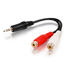 0.5ft (0.15m) Value Series™ One 3.5mm Stereo Male To Two RCA Stereo Female Y-Cable 0.5ft (0.15m) Value Series™ One 3.5mm Stereo Male To Two RCA Stereo Female Y-Cable