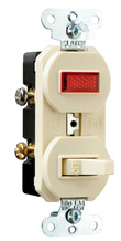 Discontinued - Discontinued - Non-Grounding Single-Pole Combination Switch and Pilot Light, Ivory - Sub 692IG