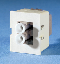 TTracJack Module, LC Duplex, Multimode, Beige Adapter, Fog White Housing