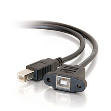 1.5ft (0.46m) Panel-Mount USB 2.0 B Female to B Male Cable 1.5ft (0.46m) Panel-Mount USB 2.0 B Female to B Male Cable