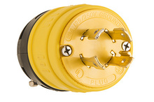 Rubber Dust-Tight Locking Plug, Yellow Rubber Dust-Tight Locking Plug, Yellow