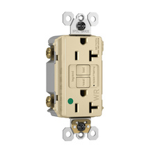 Hospital Grade Tamper-Resistant Weather-Resistant 20A Duplex Self-Test GFCI Receptacles with SafeLock® Protection, Ivory Hospital Grade Tamper-Resistant Weather-Resistant 20A Duplex Self-Test GFCI Receptacles with SafeLock® Protection, Ivory