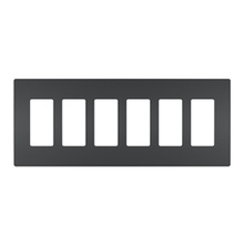 radiant® 6-Gang Screwless Wall Plate, Graphite