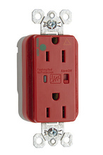 Discontinued - PlugTail® Hospital Grade Isolated Ground Surge Protective Duplex Receptacle, Red