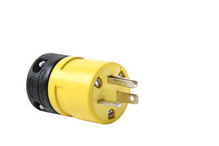 20A, 125V Rubber Dust-Tight Plug, Yellow 20A, 125V Rubber Dust-Tight Plug, Yellow