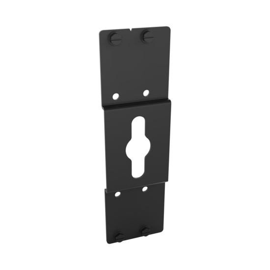 Assembled Tilted Front Right - Mighty Mo 20 PDU Mounting Brackets, Rack Rail Mount, 1 Wide, Black (MM20PDUMBRC1W-B)