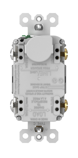 radiant® Tamper-Resistant Dual Function 15A Duplex Self-Test AFCI/GFCI receptacle, Gray
