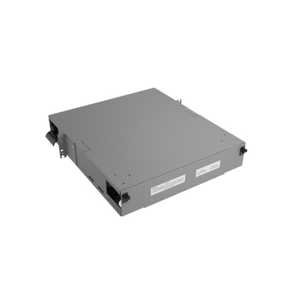 Angled Right, Rear View of 2U Q-series HD Magnesium Fiber Enclosure (EQ02U-KHL-M)