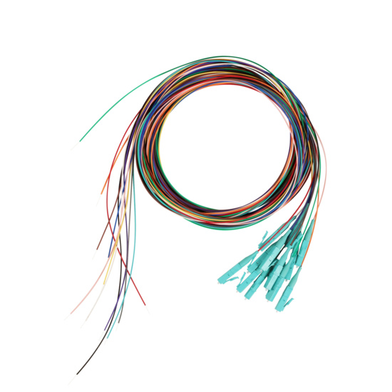 LC Simplex to Blunt, 12 Fiber, 900um, Multimode (OM4) Splice-On Pigtail, 2 Meter