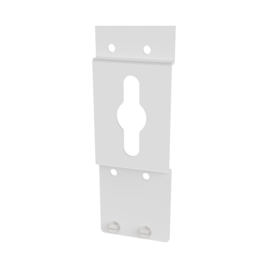 Assembled Tilted Front - Mighty Mo 20 PDU Mounting Brackets, Rack Rail Mount, 1 Wide, White (MM20PDUMBRC1W-W)