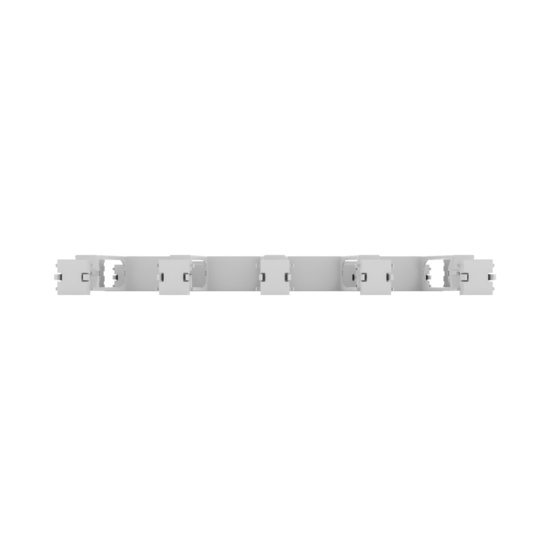 Disassembled Front Straight - Mighty Mo Tool-Less Snap-In Horizontal Cable Manager - 1 RU, 19 in Wide, White - 2 Pack (SHMT1RU2-W)Mighty Mo Tool-Less Snap-In Horizontal Cable Manager - 1 RU, 19 in Wide, White - 2 Pack (SHMT1RU2-W)