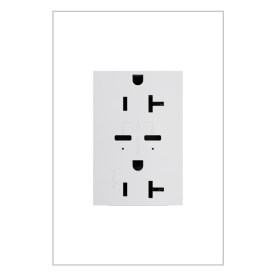 outlined version of the adorne 65w usb 20amp in white