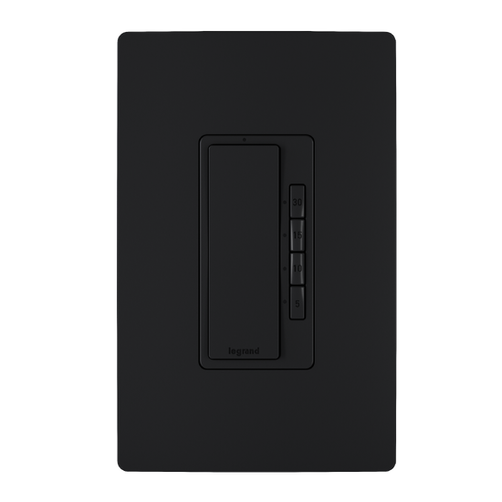 radiant 4-button countdown timer switch in black