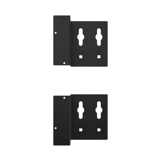 Assembled Straight Front - Mighty Mo 20 PDU Mounting Brackets, Rack Mount, 1 Deep, 2 Wide, Black (MM20PDUMB1D2W-B)