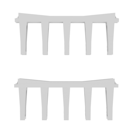 Assembled Top Straight - Mighty Mo Tool-Less Snap-In Horizontal Cable Manager - 1 RU, 19 in Wide, White - 2 Pack (SHMT1RU2-W)