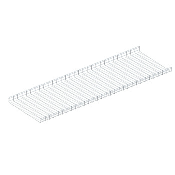 36-inch wire mesh cable tray CF105-900EZ for electrical cable management and routing, heavy-duty steel wire basket design with raised sides, ideal for commercial and industrial installations.