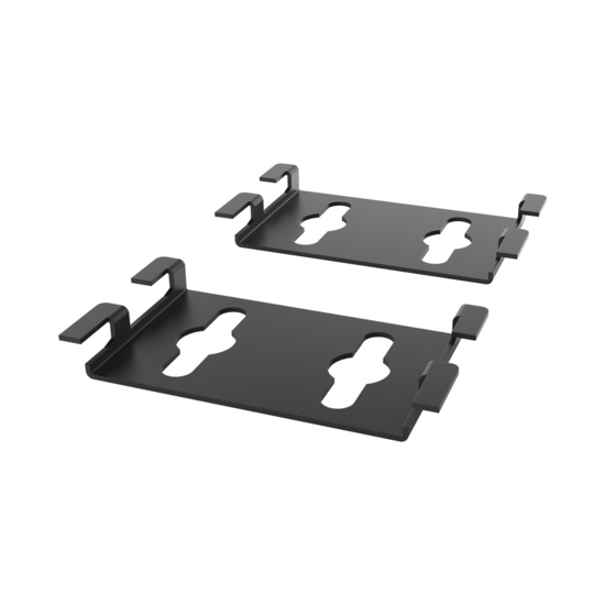 Assembled Inverted Tilted Front Left - Mighty Mo 20 PDU Mounting Brackets, Cage Mount, 2 Wide, Black (MM20PDUMBVM2W-B)