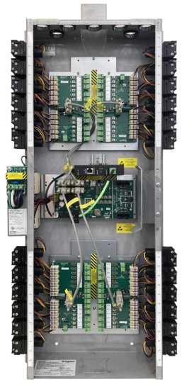 Front photo of 8 Relay 0-10V Dimming Panel