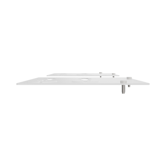 Assembled Straight Top/Bottom - Mighty Mo 20 PDU Mounting Brackets, Rack Mount, Flat, 2 Wide, White (MM20PDUMBFT2W-W)