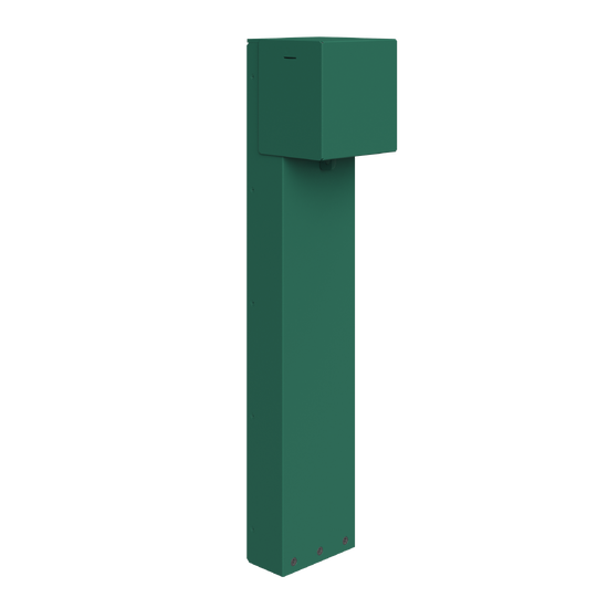 Power Pedestal 2-Gang with, Green