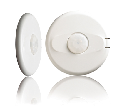 Front and side image of PIR Ceiling Occupancy Sensor 100-347VAC, Ceiling Mount 360