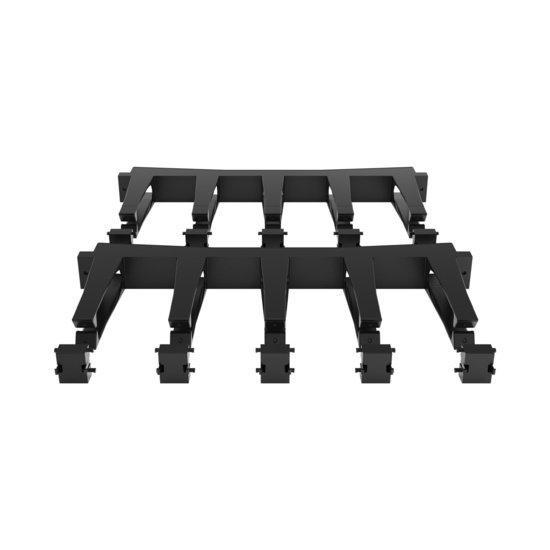 Disassembled Angled Front Straight - Mighty Mo Tool-Less Snap-In Horizontal Cable Manager - 1 RU, 19 in Wide, Black - 2 Pack (SHMT1RU2-B)
