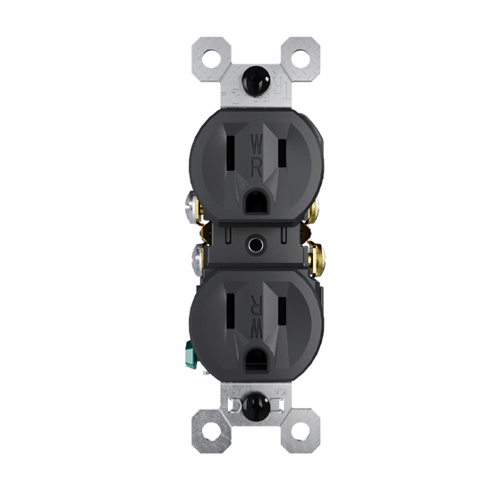 external pressure plated receptacle in black