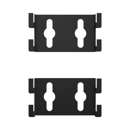 Assembled Straight Rear - Mighty Mo 20 PDU Mounting Brackets, Cage Mount, 2 Wide, Black (MM20PDUMBVM2W-B)
