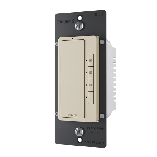 radiant 4-button countdown timer switch in ivory