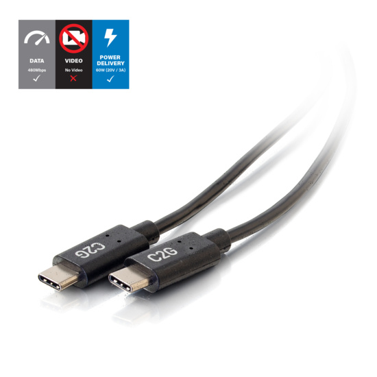 USB-C 2.0 Male to Male Cable (3A)