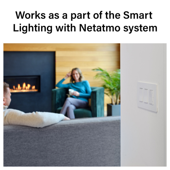 radiant® Wired Remote Smart Fan Controller with Netatmo, White