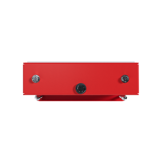 Flamestopper firestop fitting with red steel housing and adjustable mounting hardware for pipe and conduit penetrations