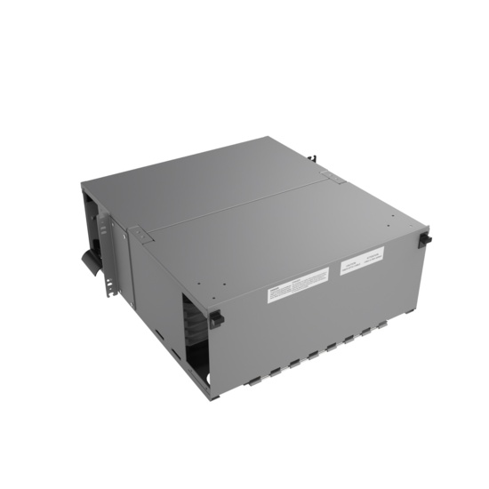 Angled Right, Rear View of 4U Q-series HD Magnesium Fiber Enclosure (EQ04U-KHL-M)