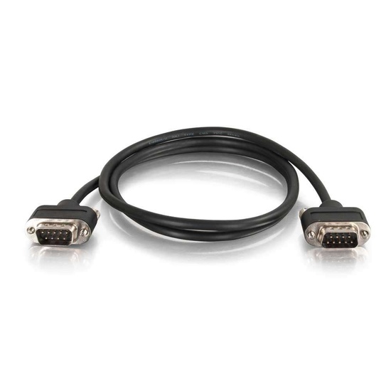 Serial RS232 DB9 Cable with Low Profile Connectors M/M - In-Wall CMG-Rated