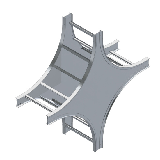 Image of ladder tray cross vertical fittings.
