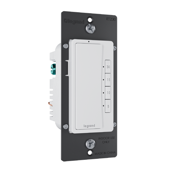 radiant 4-button countdown timer switch in white