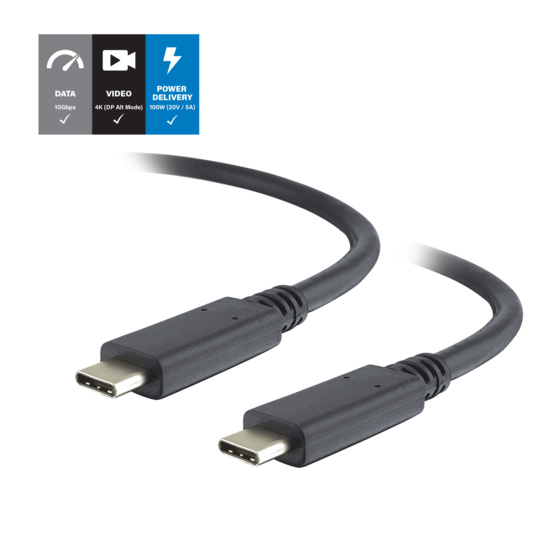 USB-C 3.1 (Gen 2) Male to Male Cable (20V 5A)
