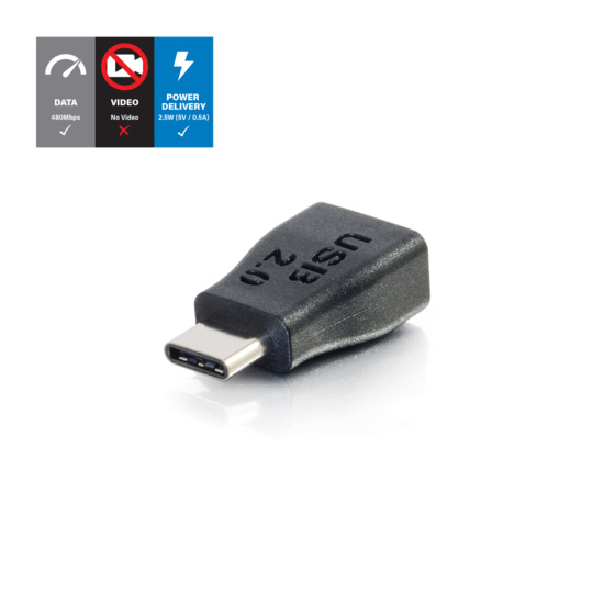 USB 2.0 USB-C to USB Micro-B Adapter Converter M/F - Black