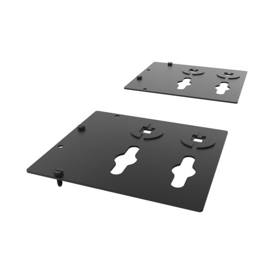 Assembled Inverted Tilted Front Left - Mighty Mo 20 PDU Mounting Brackets, Rack Mount, Flat, 2 Wide, Black (MM20PDUMBFT2W-B)