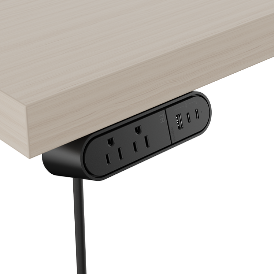 Black 65W DPC Slim - Under Table Mount Screw In Installation