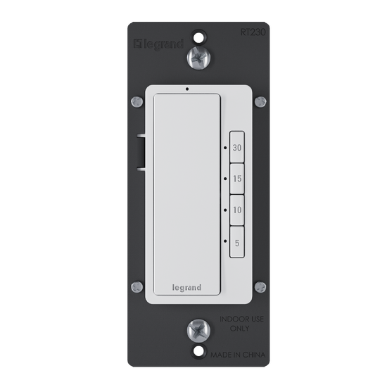 radiant 4-button countdown timer switch in white