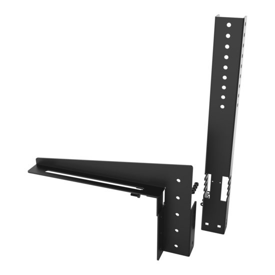 Disassembled Outside Angled Away - Mighty Mo 20 Starline Busway Mounting Bracket, Black (MM20BUSMB12-B)