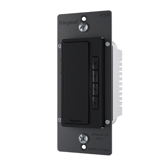 radiant 4-button countdown timer switch in black