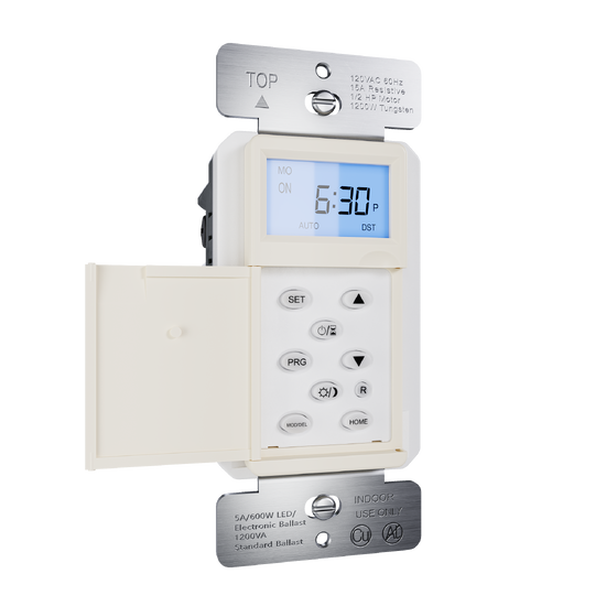 Programmable 24-hour Astronomic Timer, Light Almond