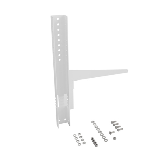 Disassembled Inside Straight Tilted Toward - Mighty Mo 20 Starline Busway Mounting Bracket, White (MM20BUSMB12-W)