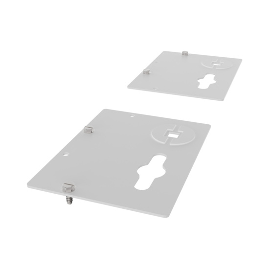 Assembled Inverted Tilted Front Left - Mighty Mo 20 PDU Mounting Brackets, Rack Mount, Flat, 1 Wide, White (MM20PDUMBFT1W-W)