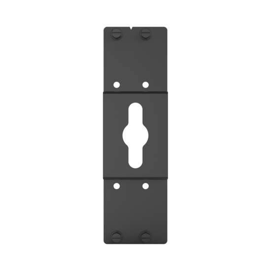 Assembled Straight Front - Mighty Mo 20 PDU Mounting Brackets, Rack Rail Mount, 1 Wide, Black (MM20PDUMBRC1W-B)