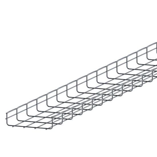 2” deep wire mesh cable tray, CF 54, shown in detail on white background.